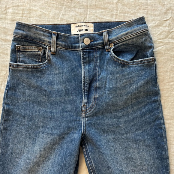 Reformation never worn size 27 skinny jeans medium faded wash - Picture 4 of 6